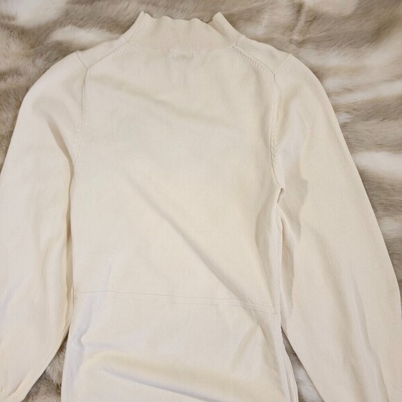 NBD Tanner 90s Minimal Bustier Cutout Ruched Sweater Mini Dress Ivory Small y2k - Picture 8 of 10